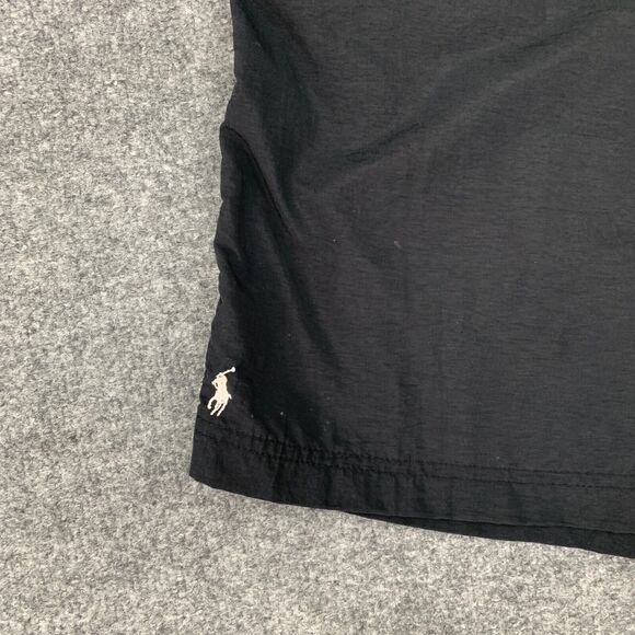 Vintage Ralph Lauren Board Shorts Mens S Small Black Nylon Drawstring Tie Beach - Picture 3 of 12